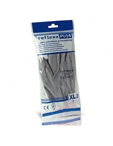 Guanti taglia XL (10) supportati in poliuretano grigi REFLEXX PU14