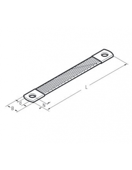 Treccia flessibile in rame 16 mm2 x 420 mm CEMBRE FL16-420