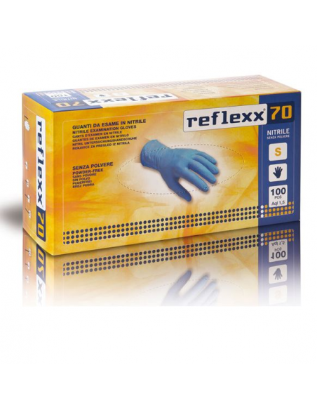 Guanti in nitrile monouso taglia XL azzurro REFLEXX70 confezione 100 pz