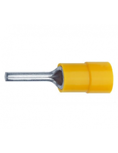 Puntale tondo 4-6 mm2 preisolato giallo ELEMATIC 11210412 confezione 100 pz.