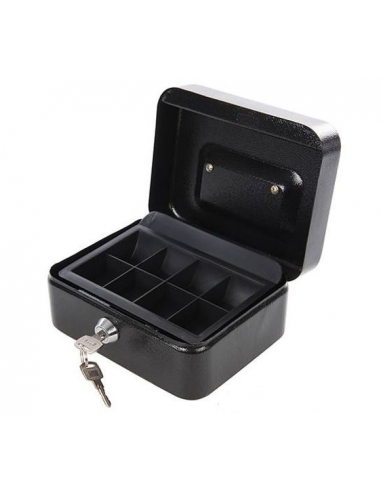 Cassetta di sicurezza 165X128X80 mm in metallo con portamonete chiusura a  chiave