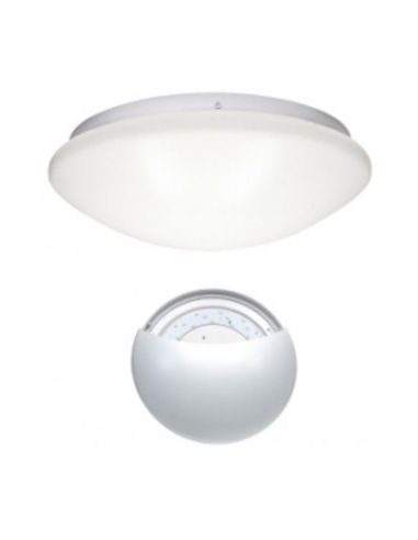 Plafoniera LED da soffitto bianco naturale 22W IP53 bianca diametro 35cm