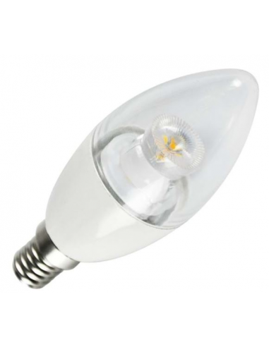 Lampada a led 5,5W bianco freddo E14 a candela diametro 37 mm