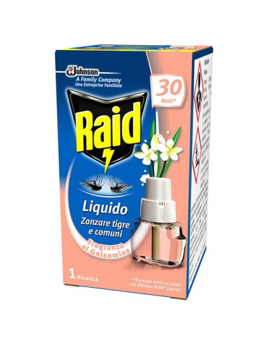 Ricarica liquida al gelsomino per diffusore raid liquido elettrico antizanzare 21 ml