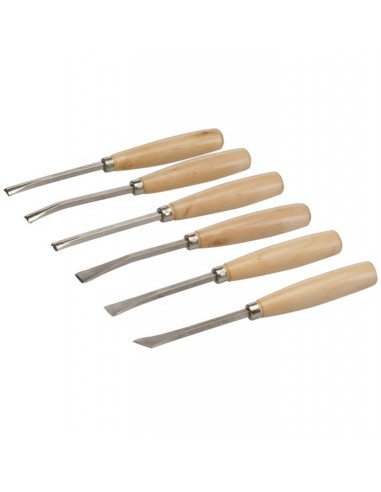 Set da 6 scalpelli e sgorbie da intaglio per legno