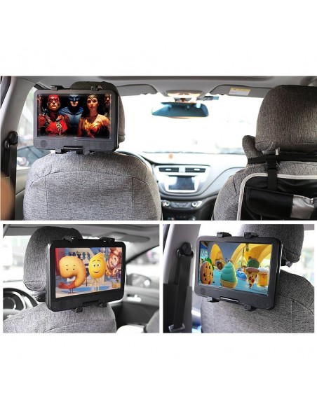 Supporto universale da poggiatesta auto 360° per tablet 7-10.1"