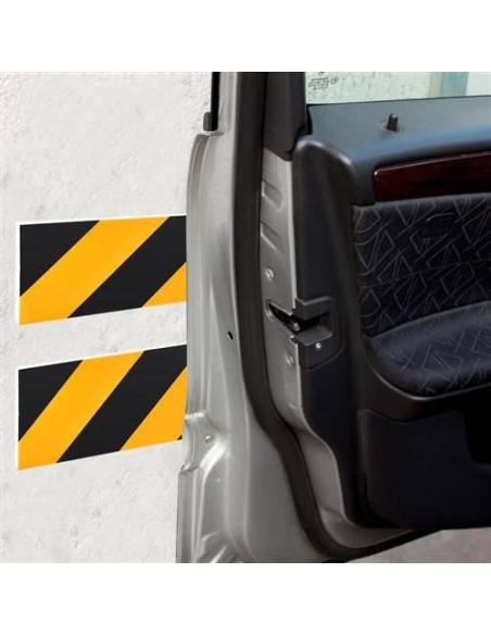Protezione portiere auto per garage 50x10x1,5 cm giallo/nero