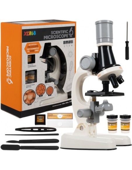 Microscopio didattico 100x-400x-1200x Kruzzel età 6+