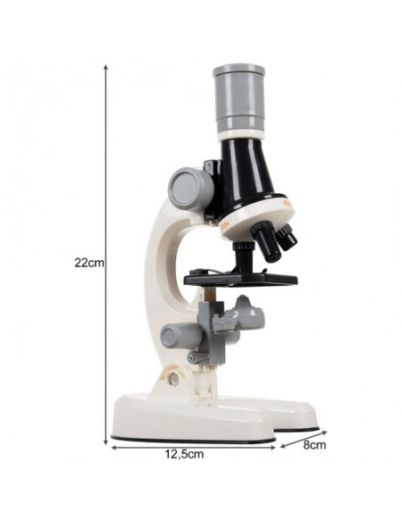 Microscopio didattico 100x-400x-1200x Kruzzel età 6+