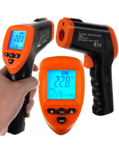 Termometro pirometro ad infrarossi range -50°C +550°C