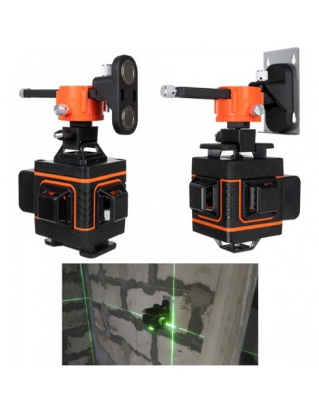 Acquista Livello laser professionale omnidirezionale 4D Strumento di  livello laser a 16 linee 4×360° Raggio verde autonomo