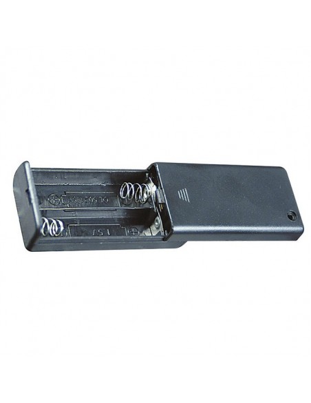 Portabatterie a 2 celle per pile stilo AA-UM3 con interruttore connessione con fili