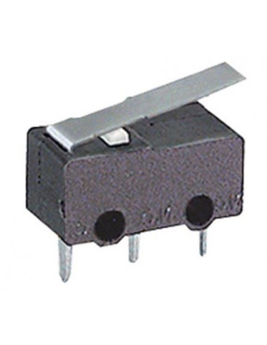 Microdeviatore 1A-125V fine corsa con leva corta per circuiti stampati