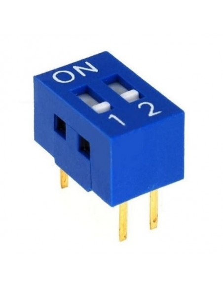 Dip switch 2 poli per circuiti stampati passo 2,54 mm TCS