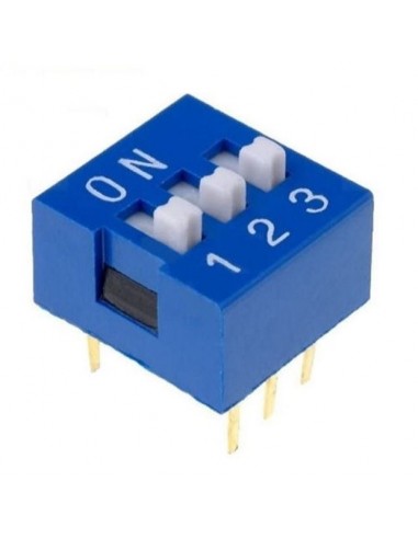 Dip switch 3 poli per circuiti stampati passo 2,54 mm TCS