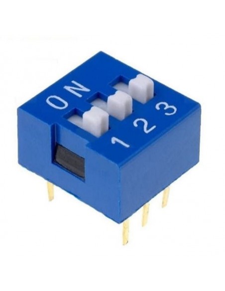 Dip switch 3 poli per circuiti stampati passo 2,54 mm TCS