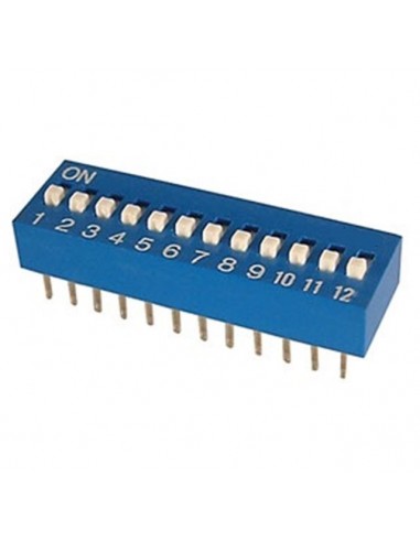 Dip switch 12 poli per circuiti stampati passo 2,54 mm TCS